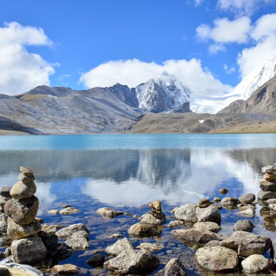 Himalayan lake on private India tour.