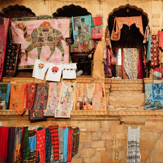 Rajasthan textiles on private India tour.