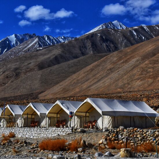 Luxury camping in Himalayas on private India tour.