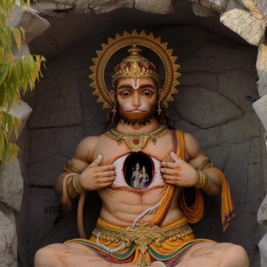 Hanuman statue on private India tour